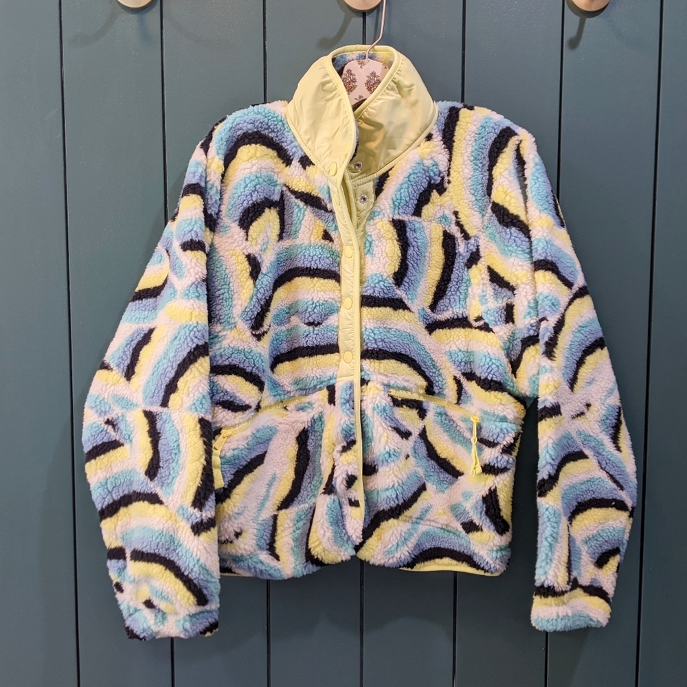 NWT FP Movement Rocky Ridge Jacket / Blue Rainbow Combo